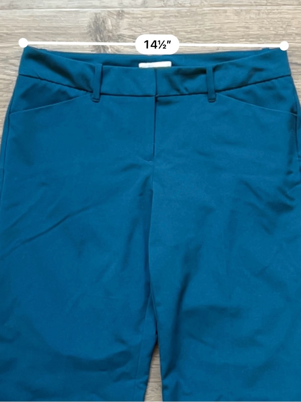 New York & Company Teal Wide Leg Dress Pants - Picture 5 of 8